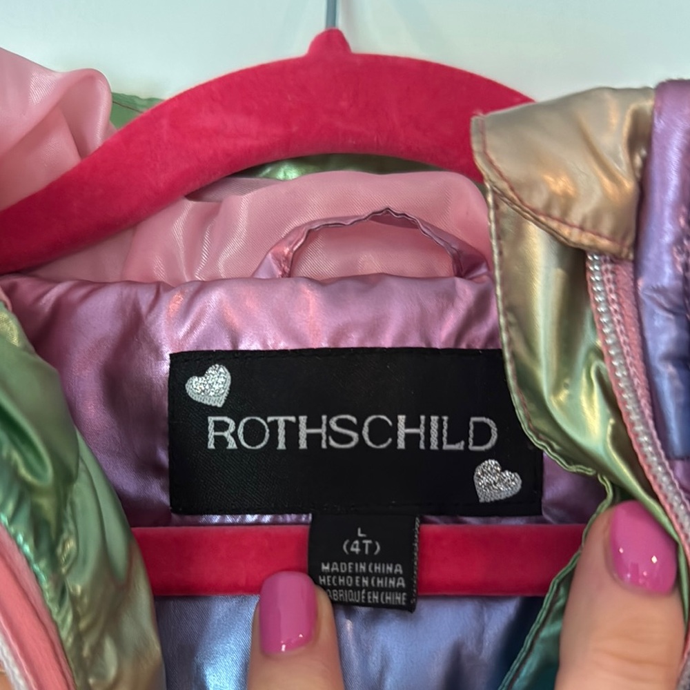 Colorful Metallic Puffer Jacket - Picture 2 of 3